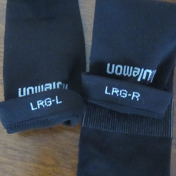 NWOT - 1 pair Girls/ Women's LULULEMON Black Socks Size L - Picture 5 of 6